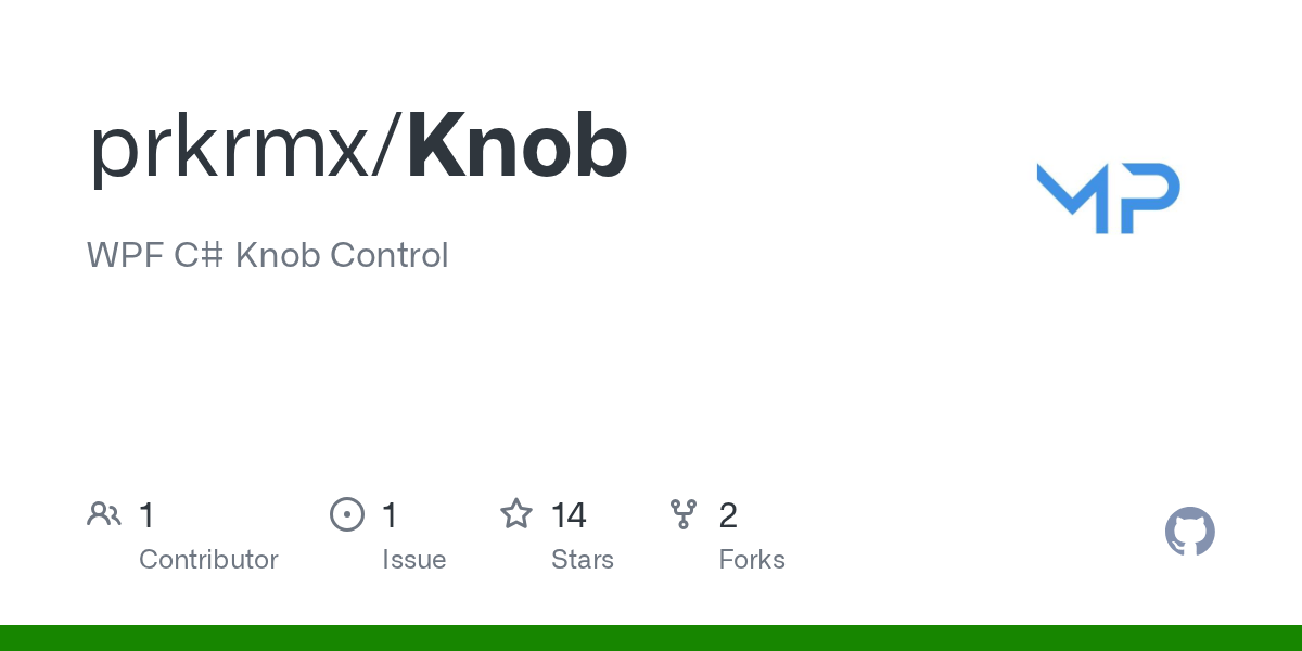 GitHub prkrmx/Knob WPF C Knob Control