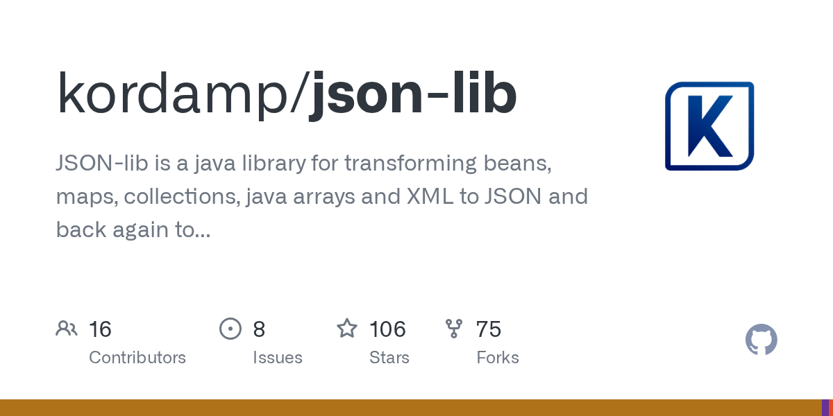 GitHub kordamp/jsonlib JSONlib is a java library for transforming