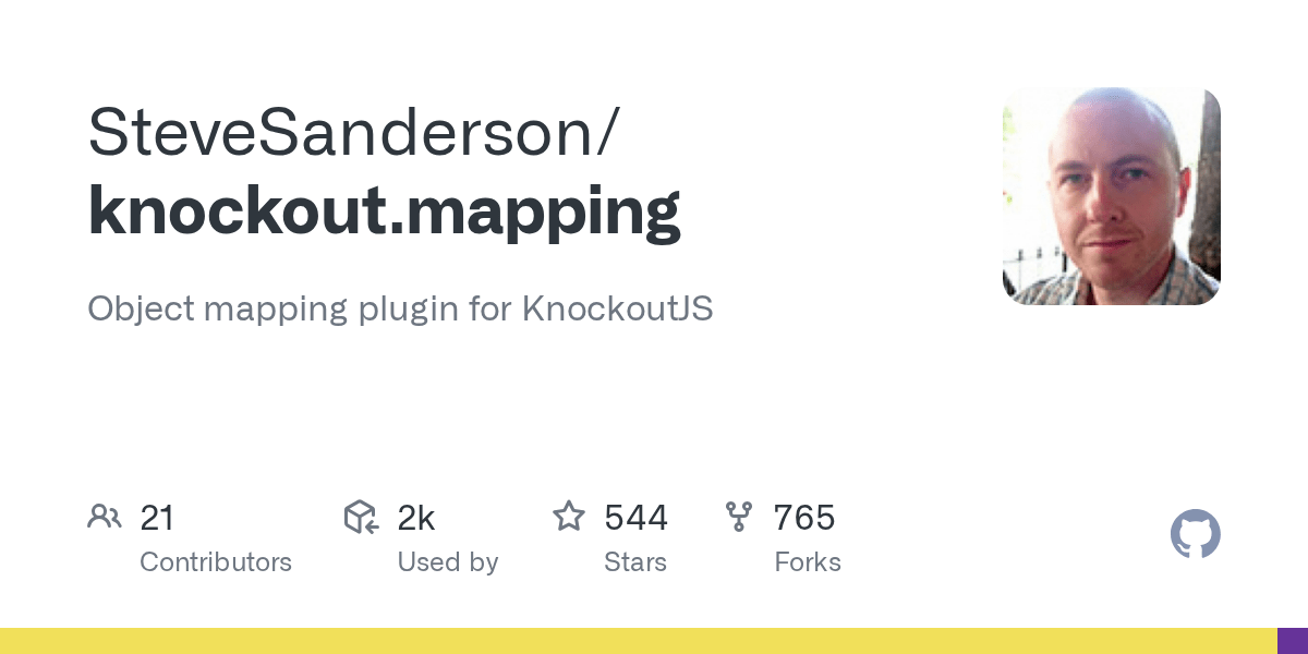 GitHub SteveSanderson/knockout.mapping Object mapping plugin for