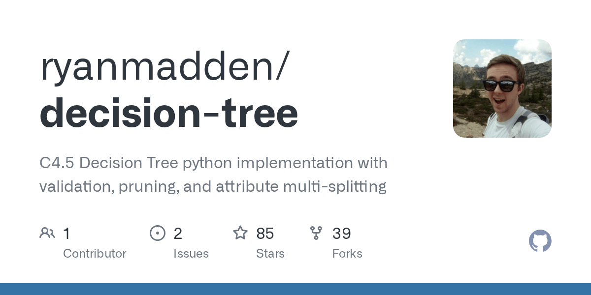 GitHub ryanmadden/decisiontree C4.5 Decision Tree python