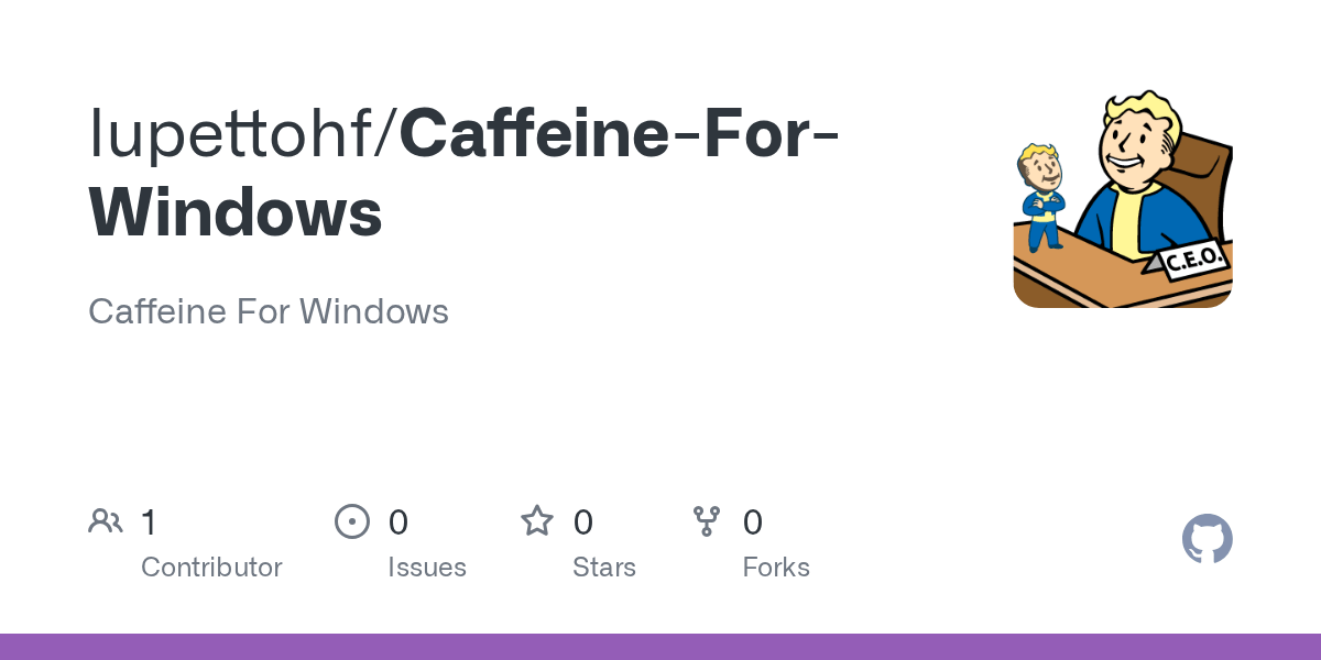 GitHub lupettohf/CaffeineForWindows Caffeine For Windows