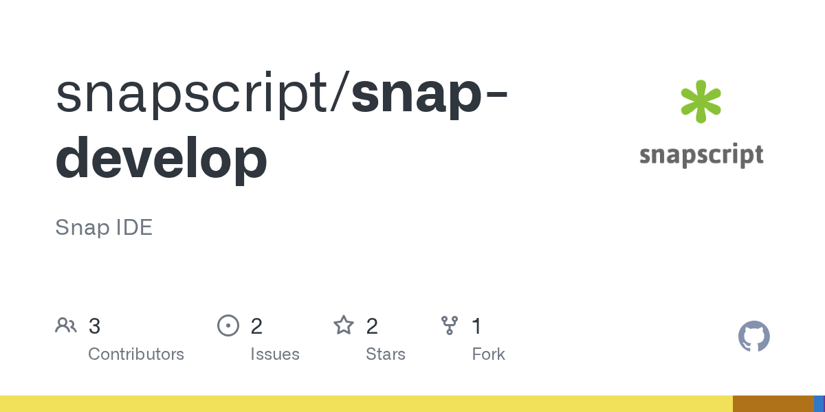 GitHub snapscript/snapdevelop Snap IDE