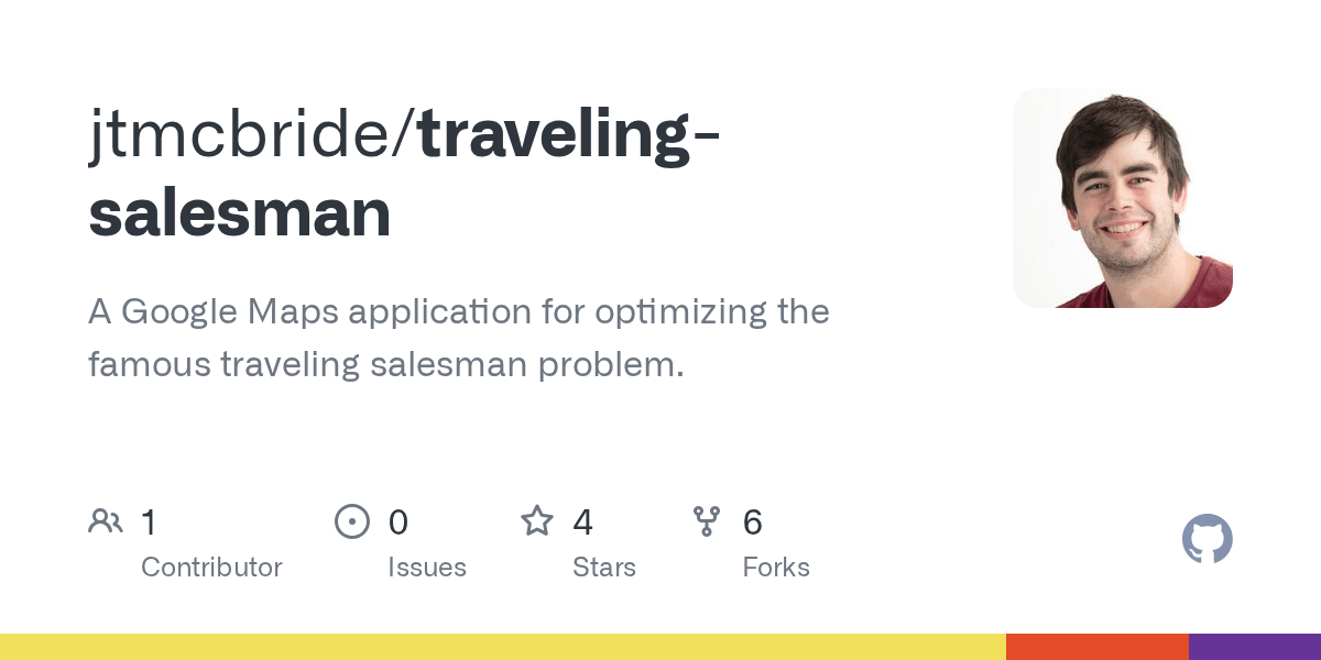 Travelling Salesman Problem Solver Google Maps GitHub jtmcbride/travelingsalesman A Google Maps application for