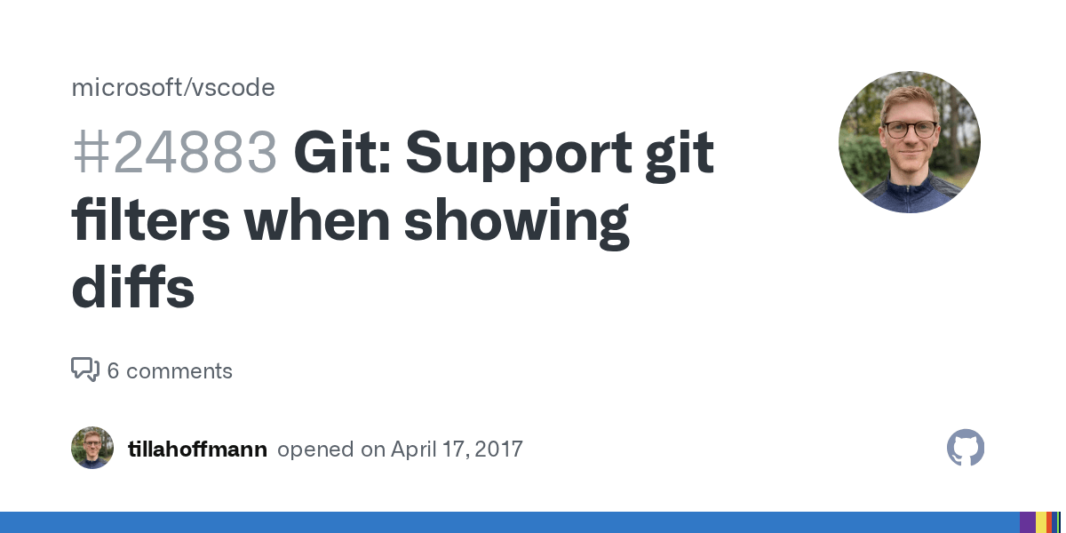 Git Support git filters when showing diffs · Issue 24883 · microsoft