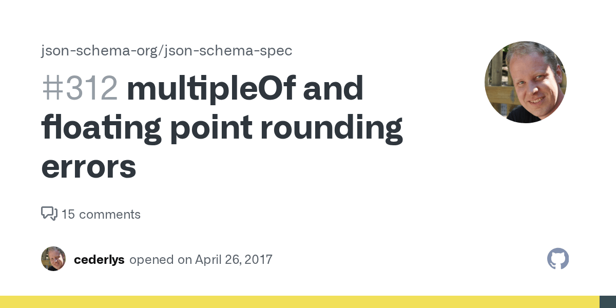 multipleOf and floating point rounding errors · Issue 312 · json