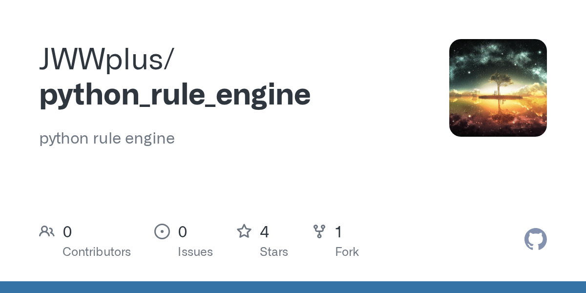 GitHub - JWWplus/python_rule_engine: python rule engine