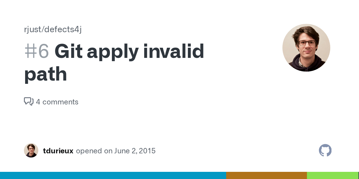 Git apply invalid path · Issue 6 · rjust/defects4j · GitHub