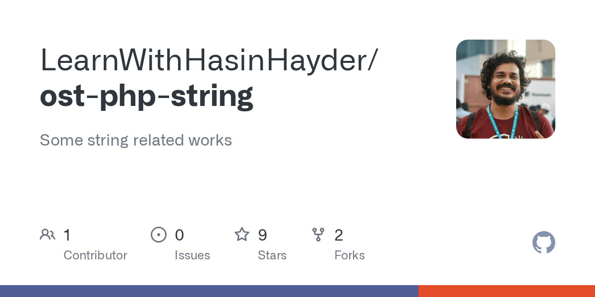 GitHub LearnWithHasinHayder/ostphpstring Some string related works