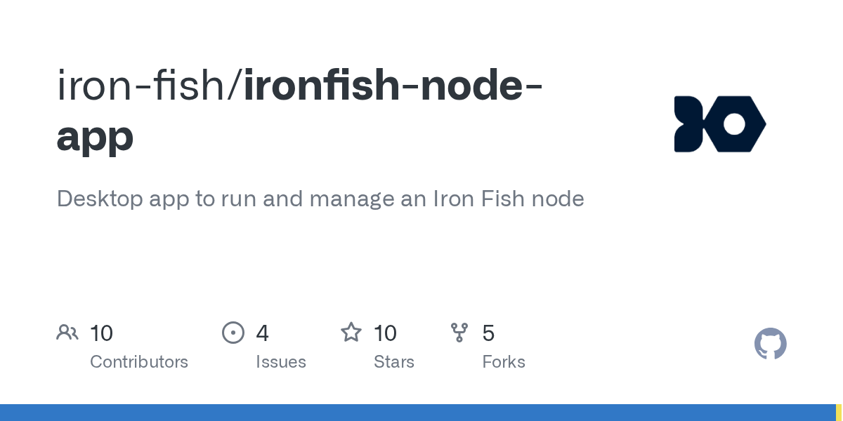 GitHub ironfish/ironfishnodeapp Desktop app to run and manage an