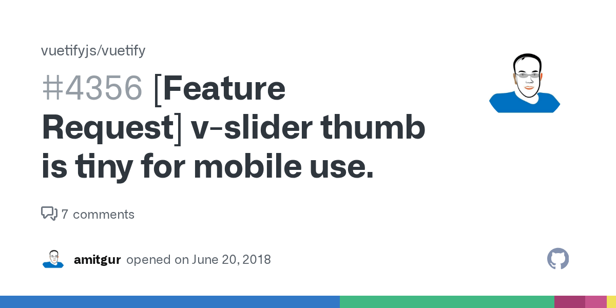 [Feature Request] vslider thumb is tiny for mobile use. · Issue 4356