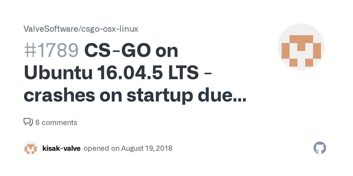 CSGO on Ubuntu 16.04.5 LTS crashes on startup due to new panorama UI