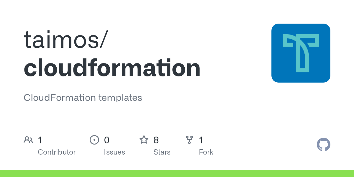 GitHub taimos/cloudformation CloudFormation templates