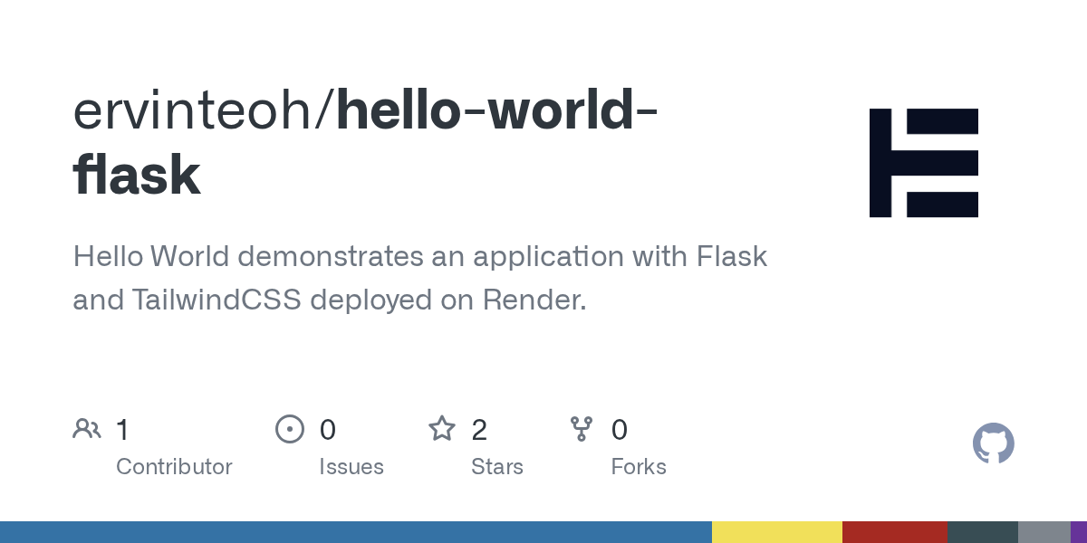 GitHub ervinteoh/helloworldflask Hello World demonstrates an