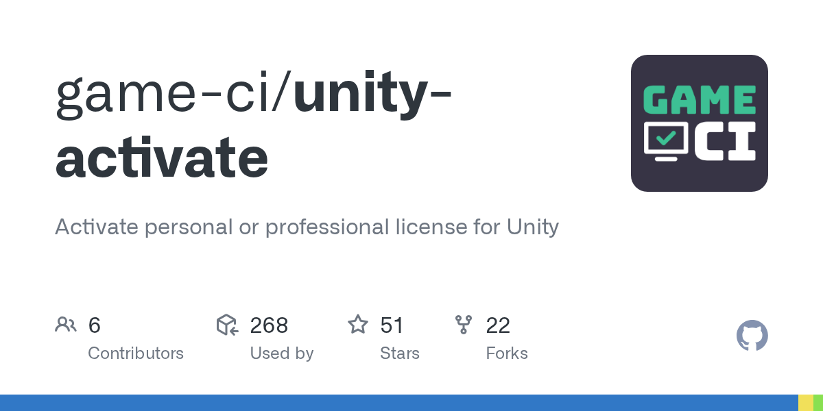 GitHub - game-ci/unity-activate: Activate personal or professional