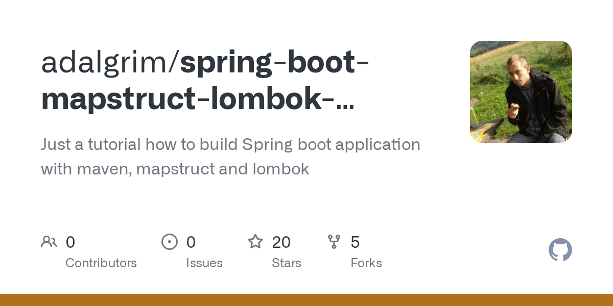 GitHub adalgrim/springbootmapstructlombokmaven Just a tutorial