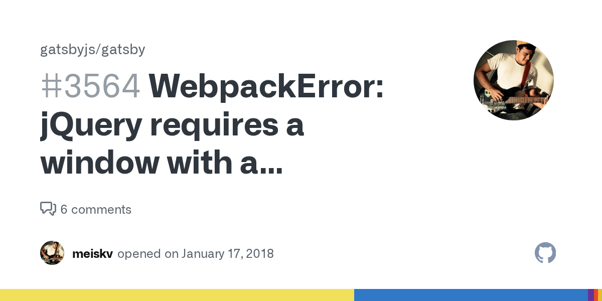 packError jQuery requires a window with a document · Issue 3564