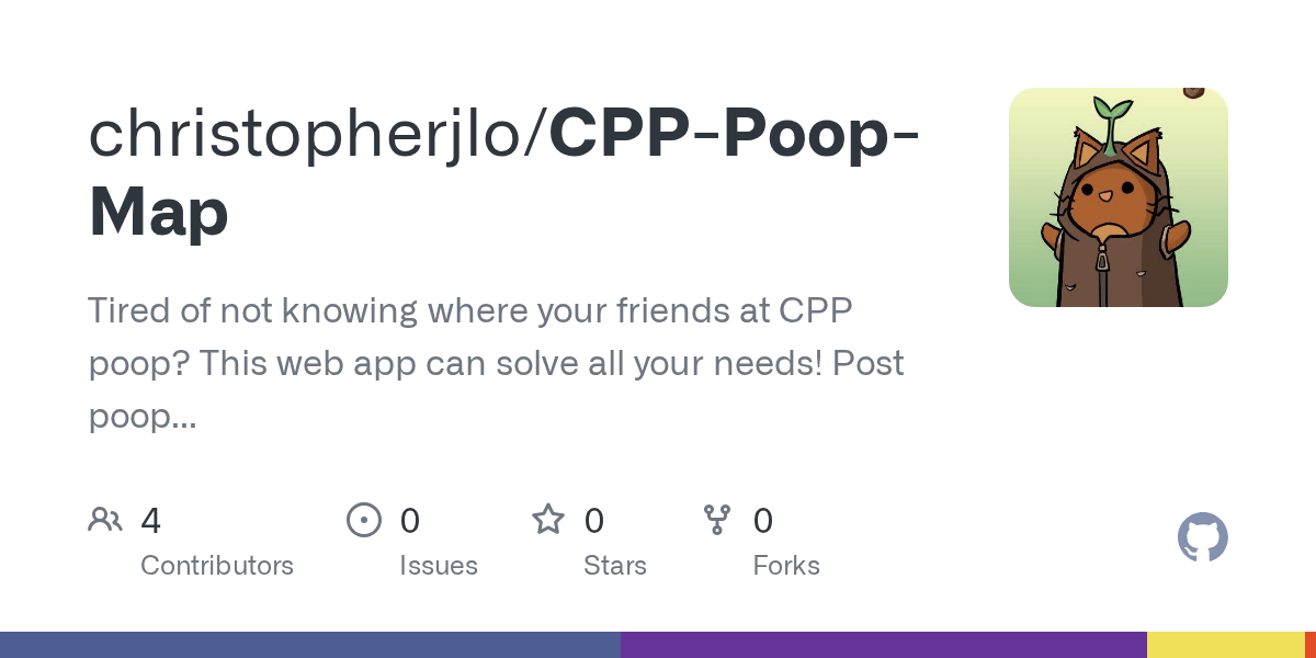 GitHub christopherjlo/CPPPoopMap Tired of not knowing where your