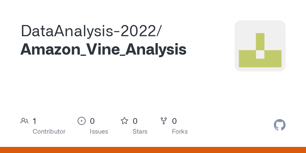 GitHub DataAnalysis2022/Amazon_Vine_Analysis