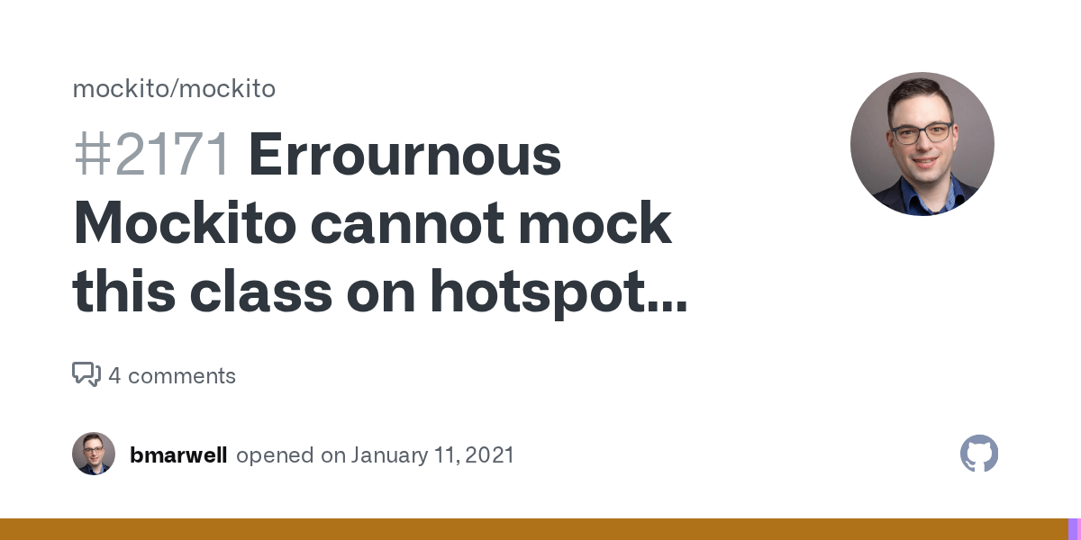 Errournous Mockito cannot mock this class on hotspot VMs, but not on