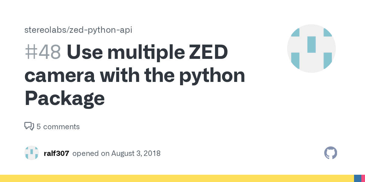 Use multiple ZED camera with the python Package · Issue 48