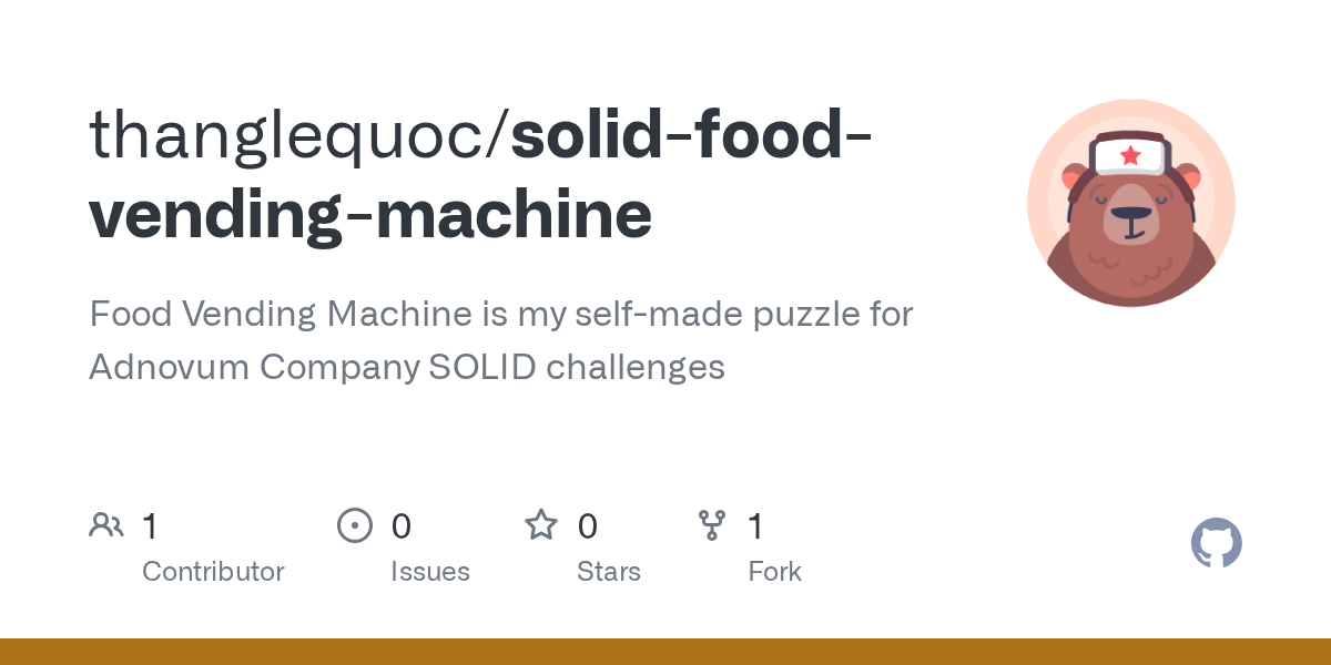 GitHub ThangLeQuoc/solidfoodvendingmachine Food Vending Machine