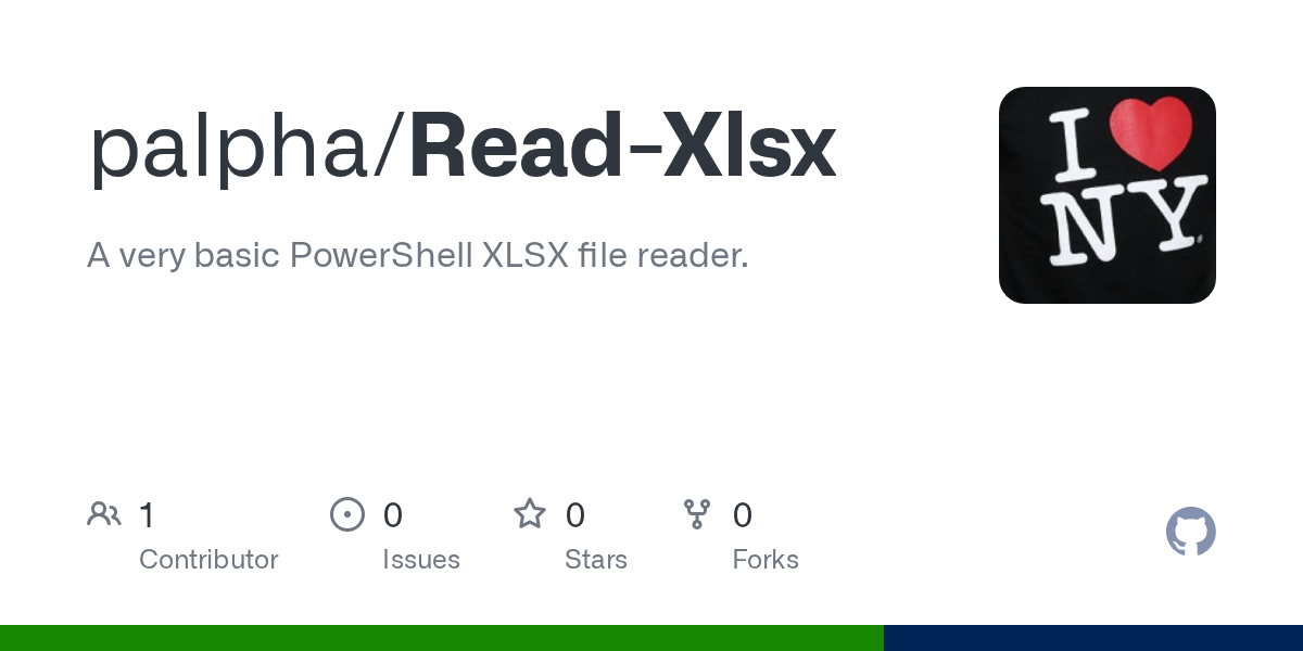 GitHub palpha/ReadXlsx A very basic PowerShell XLSX file reader.