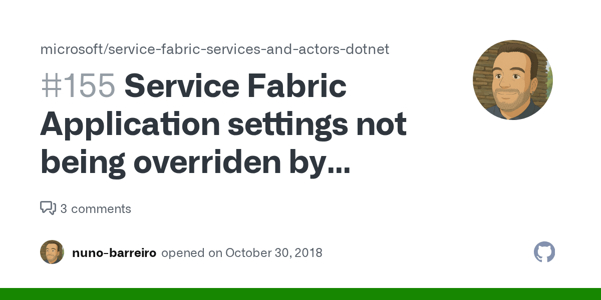 Service Fabric Application settings not being overriden by Application