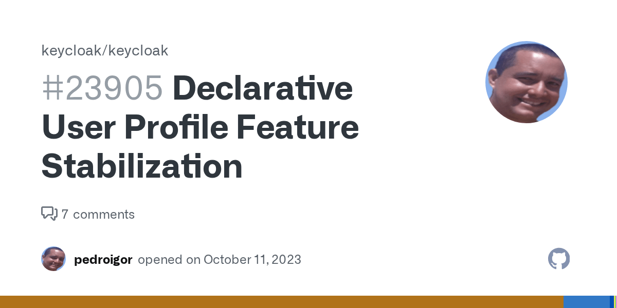 Declarative User Profile Feature Stabilization · Issue 23905