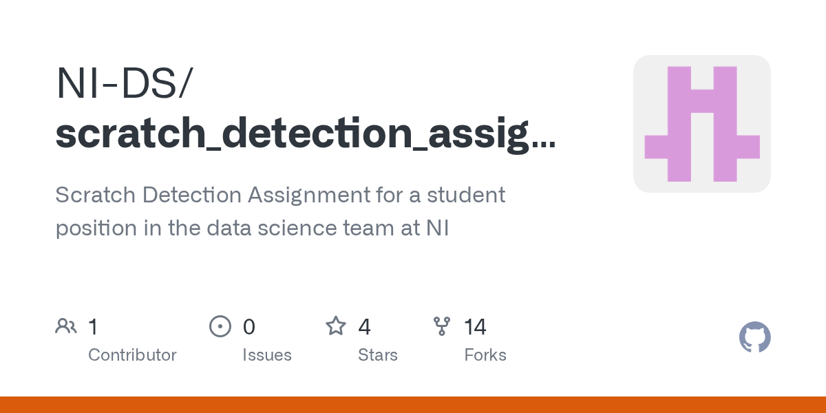 GitHub NIDS/scratch_detection_assignment Scratch Detection