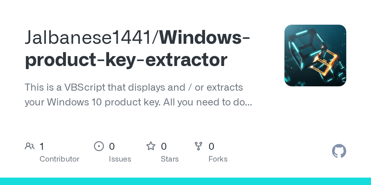 GitHub Jalbanese1441/Windowsproductkeyextractor This is a