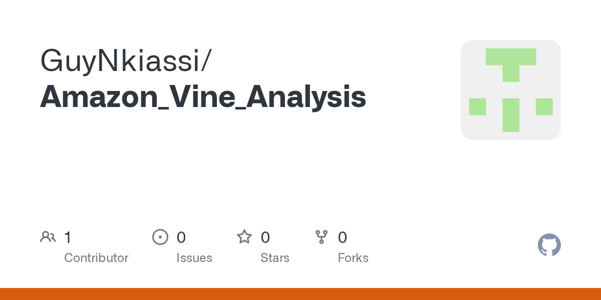 GitHub GuyNkiassi/Amazon_Vine_Analysis