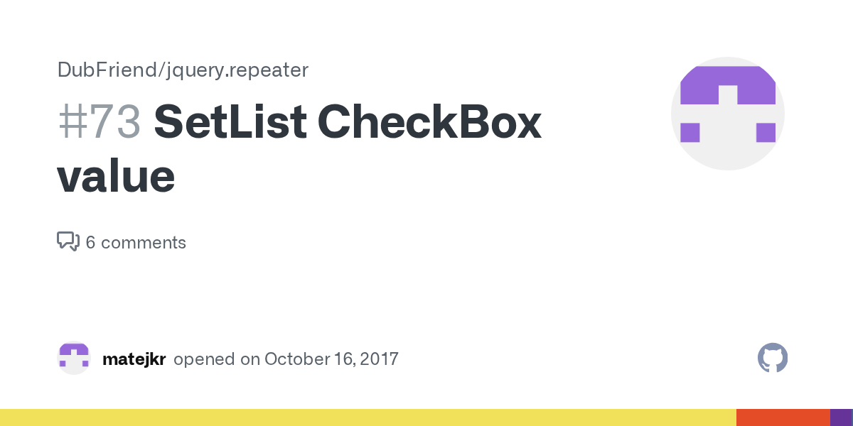 SetList CheckBox value · Issue 73 · DubFriend/jquery.repeater · GitHub