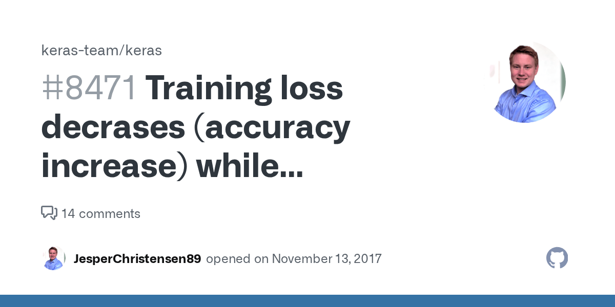 Training loss decrases (accuracy increase) while validation loss