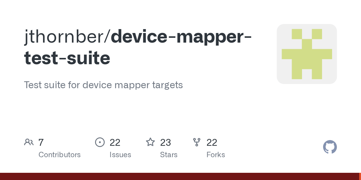 GitHub jthornber/devicemappertestsuite Test suite for device