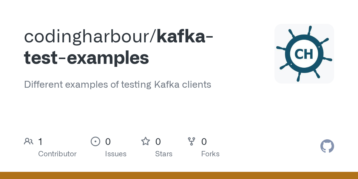 GitHub codingharbour/kafkatestexamples Different examples of