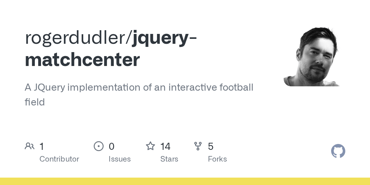 GitHub rogerdudler/jquerymatchcenter A JQuery implementation of an