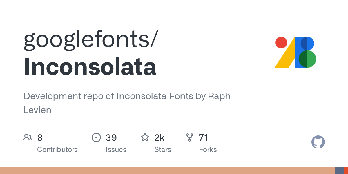 Inconsolata/InconsolataBold.ttf at main · googlefonts