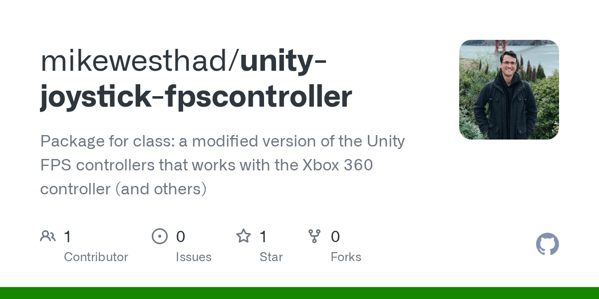 GitHub mikewesthad/unityjoystickfpscontroller Package for class a