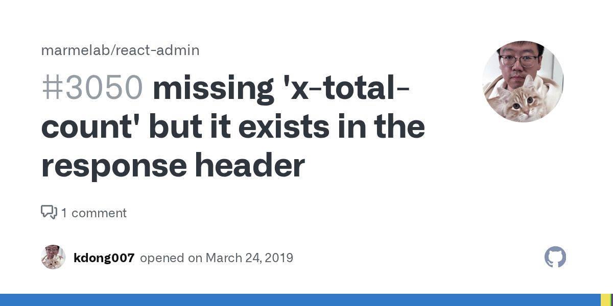 missing 'xtotalcount' but it exists in the response header · Issue