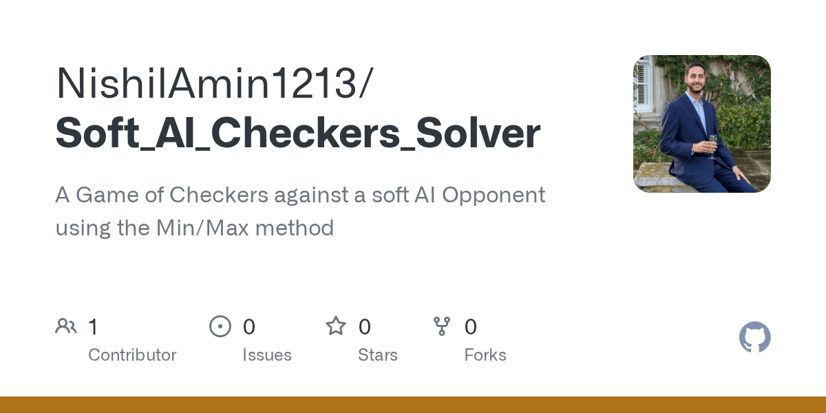 GitHub NishilAmin1213/Soft_AI_Checkers_Solver A Game of Checkers