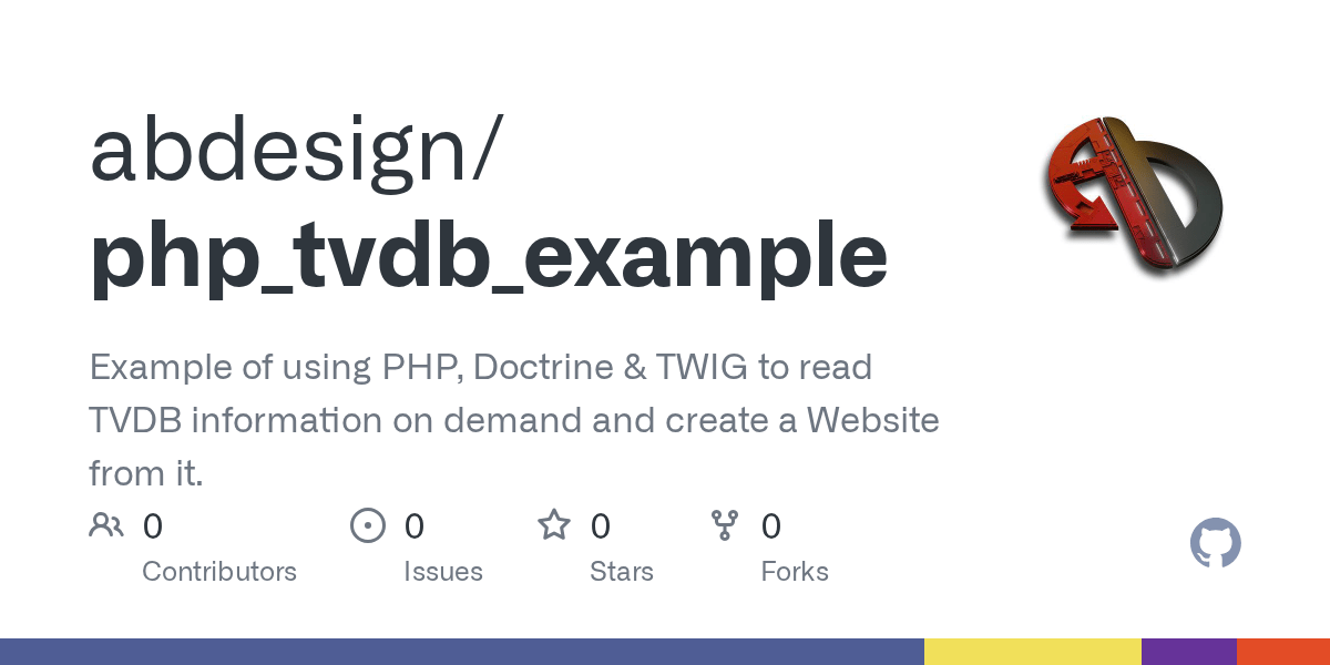 GitHub abdesign/php_tvdb_example Example of using PHP, Doctrine