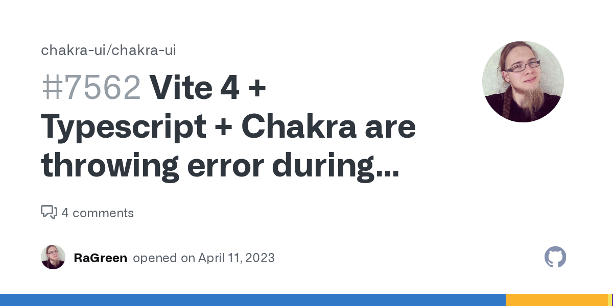 Vite 4 + Typescript + Chakra are throwing error during build · Issue
