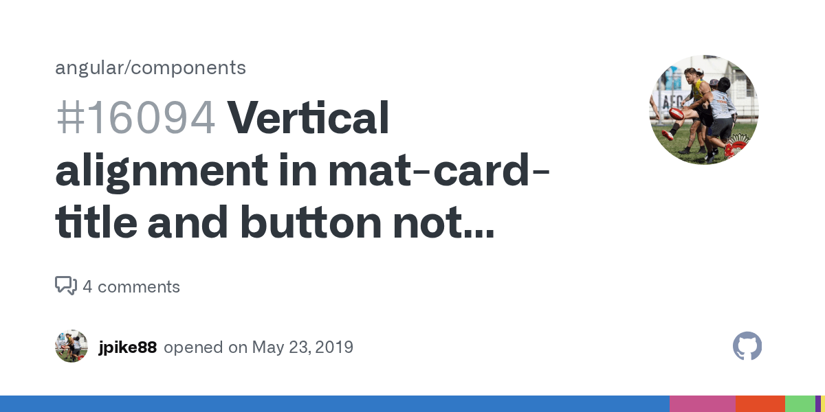 Vertical alignment in matcardtitle and button not correct · Issue