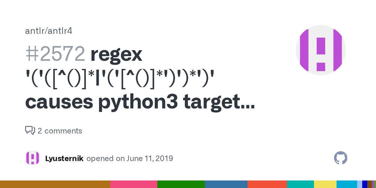 regex '('([^()]*'('[^()]*')')*')' causes python3 target to infinitely