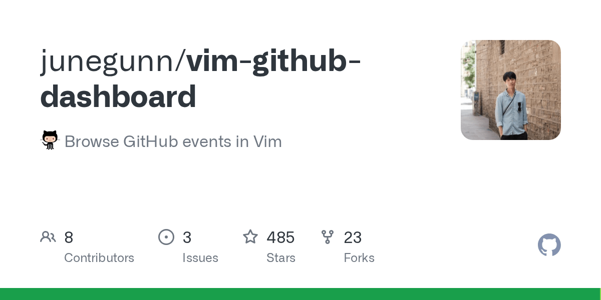 GitHub junegunn/vimgithubdashboard Browse GitHub events in Vim