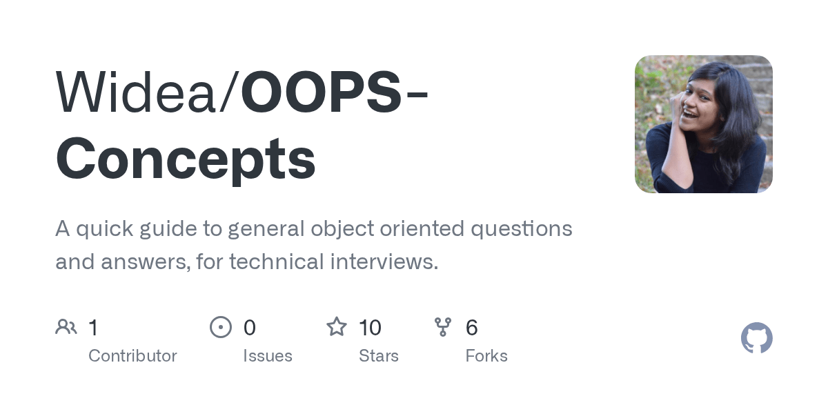 GitHub Widea/OOPSConcepts A quick guide to general object oriented