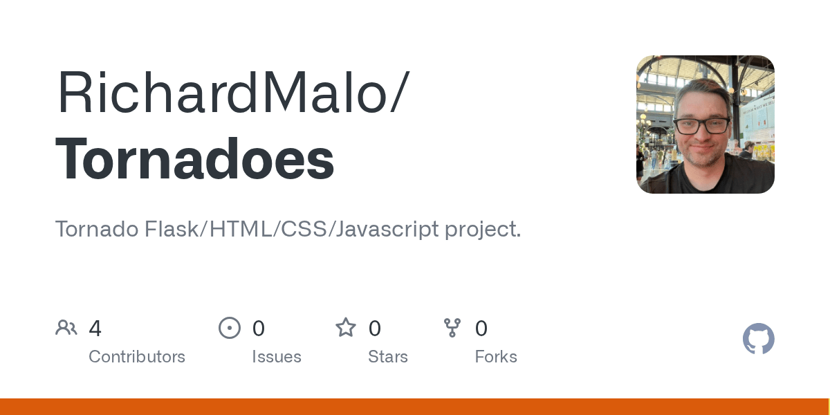 GitHub Rolosaregood/Tornadoes Tornado Flask/HTML/CSS/Javascript project.
