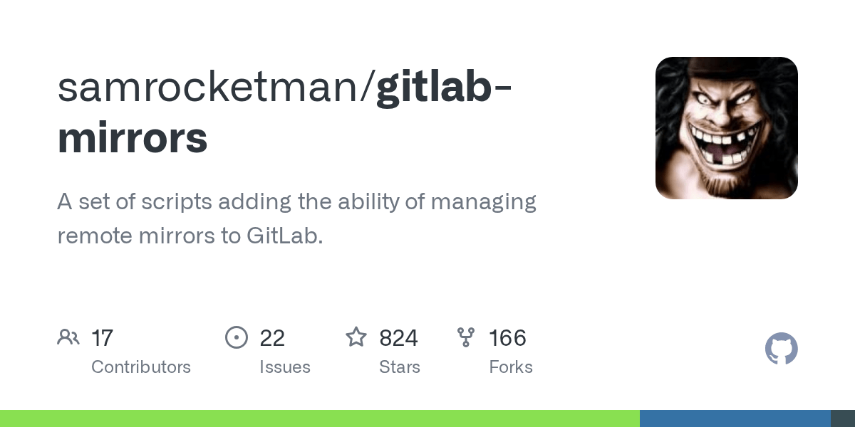 GitHub samrocketman/gitlabmirrors A set of scripts adding the