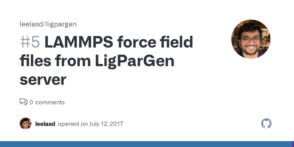 LAMMPS force field files from LigParGen server · Issue 5 · leelasd