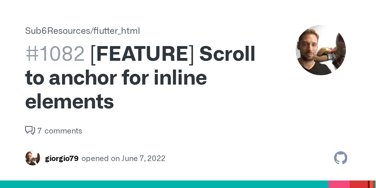 [FEATURE] Scroll to anchor for inline elements · Issue 1082